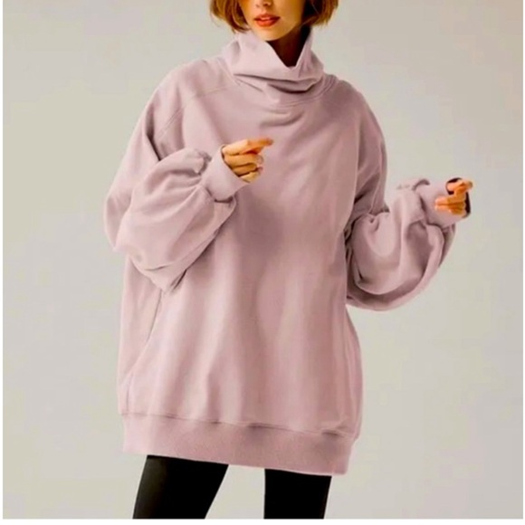 LIT activewear oversized pink sweatshirt Sz large - Picture 1 of 5